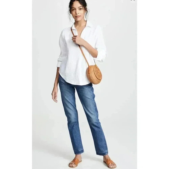 XIRENA White Tunic Gauze Top - Picture 1 of 6
